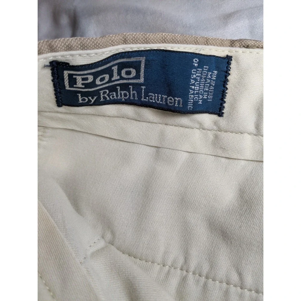 Polo By Ralph Lauren Men's Khaki Dress Pants Missing Size Tag‎ See Description